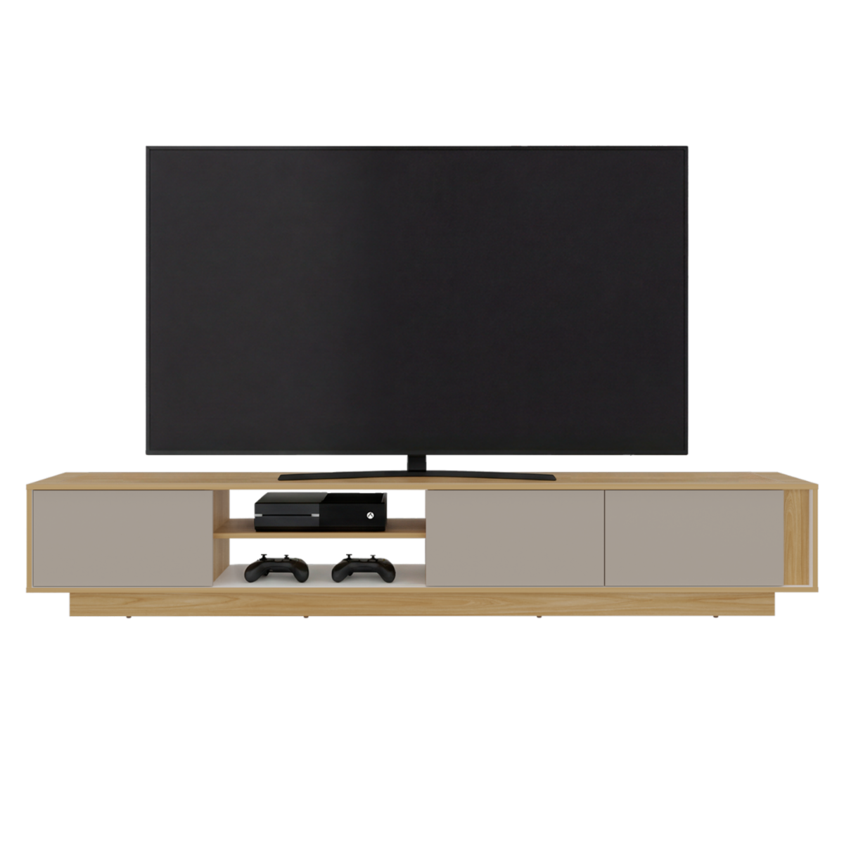 Rack De Tv Para 85″ Maldivas Fresno Blanco Capri MÖBLART MDF