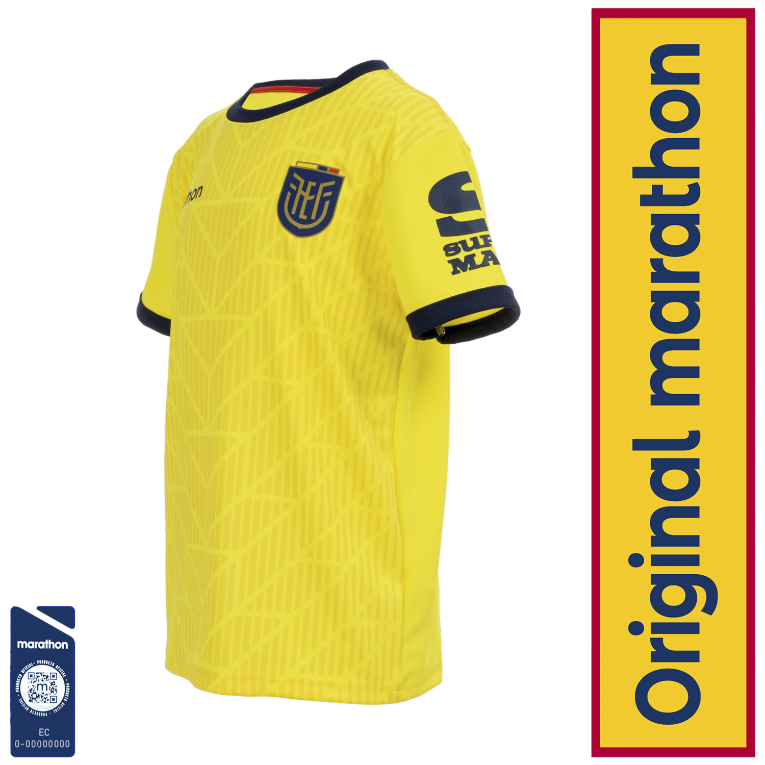 Camiseta Ecuador Amarilla Kids Original Marathon FEF