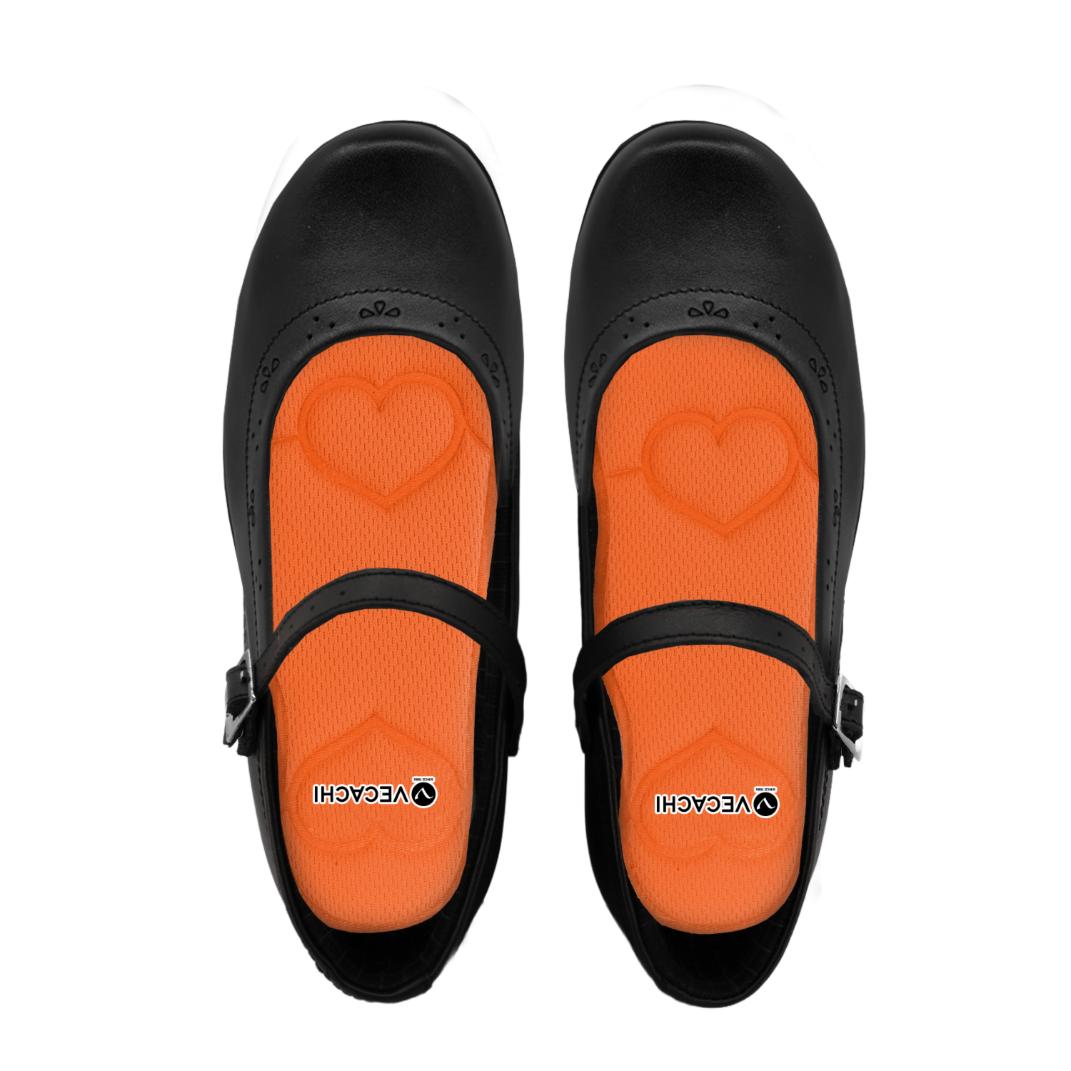 Zapatos Escolares Hebilla Negro Detalles Alrededor Capellada VECACHI