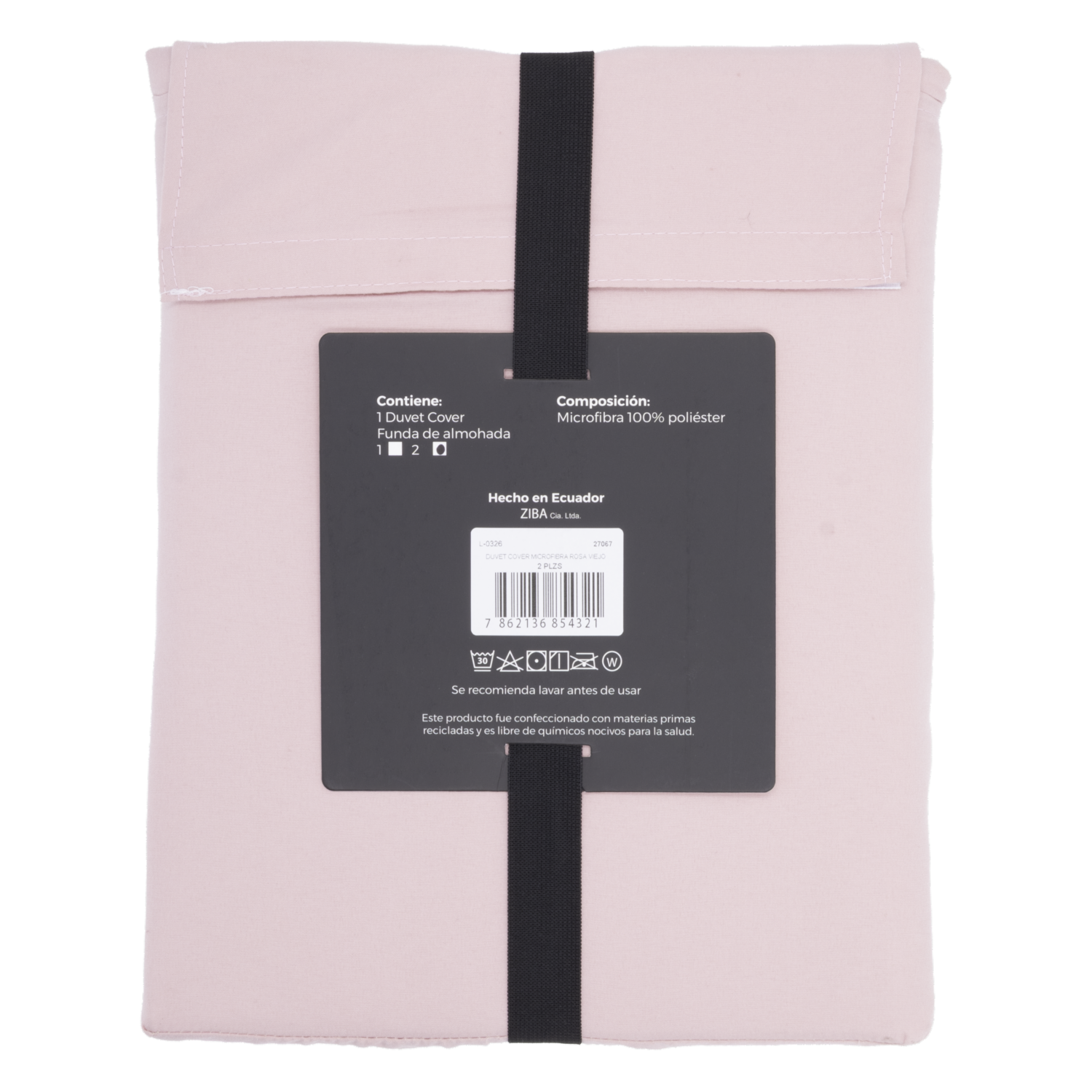 Cobertor De Duvet En Microfibra Rosa Viejo ZIBA HOME 2 Plazas