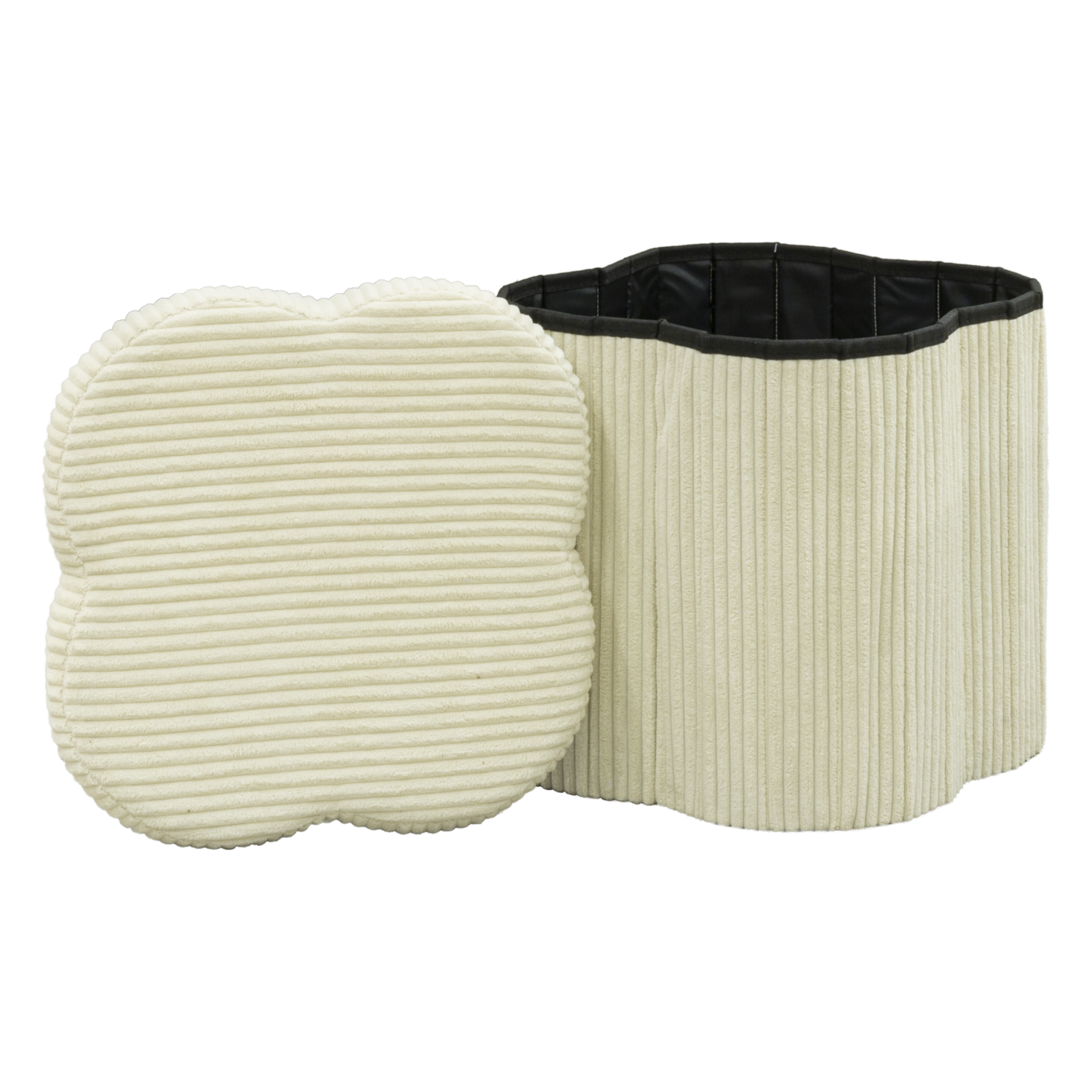 Puff Plegable Lois Crema FREE HOME