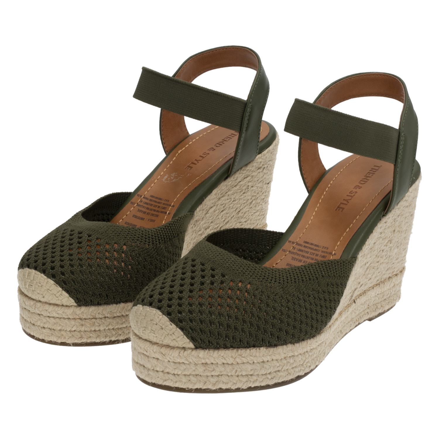 Sandalias Plataforma De Tela Color Crema TREND & STYLE