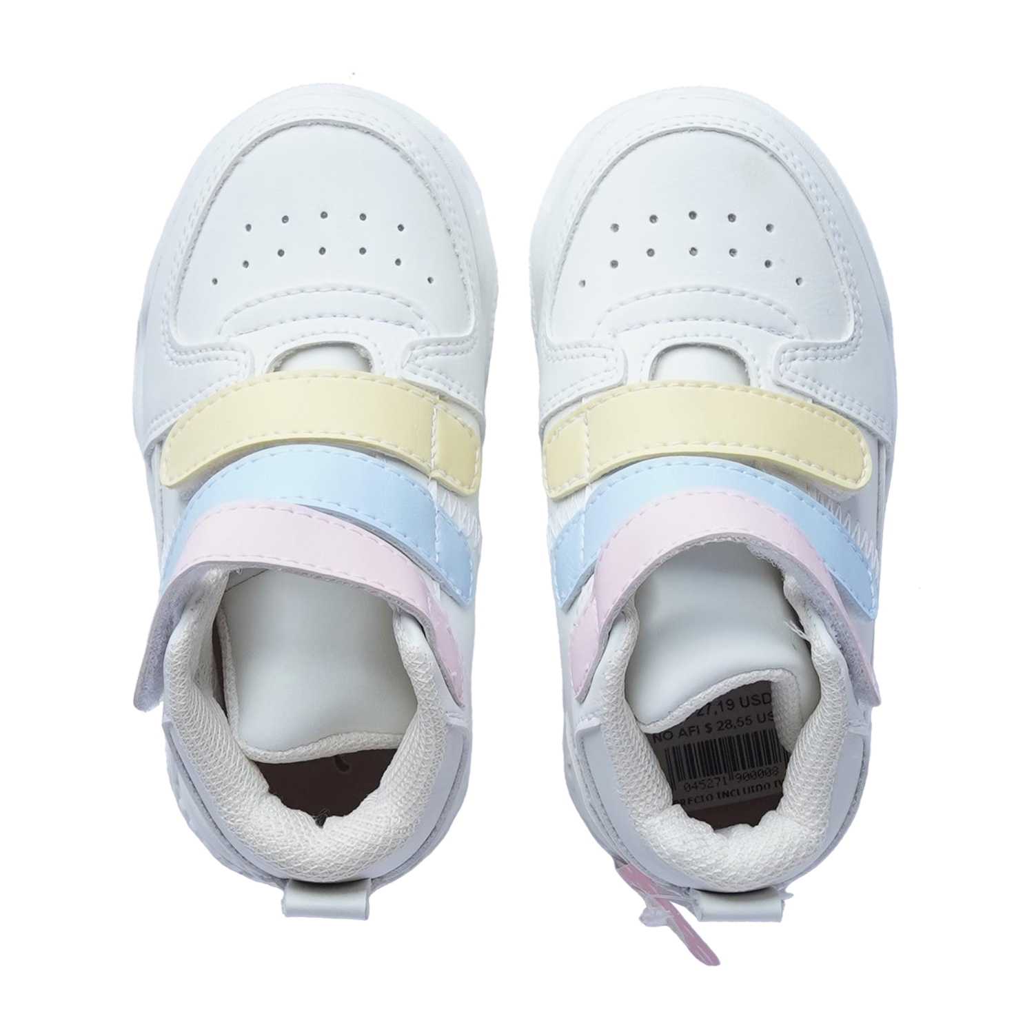 Zapatos Botín Spor Con Velcro Blanco Combinado SUEÑOS Y MODA