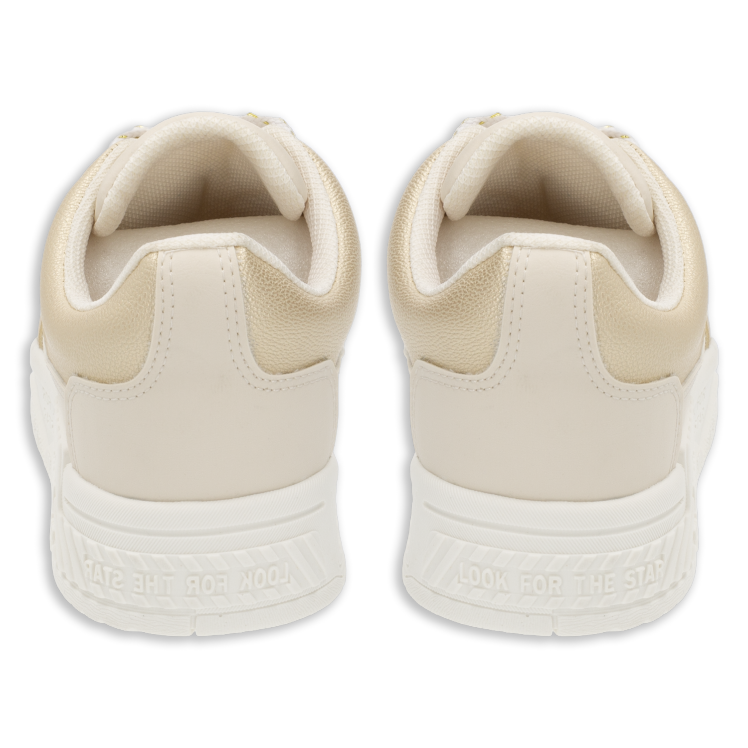 Zapatos Deportivo Con Cordon Champagne Con Dorado SUEÑOS Y MODA