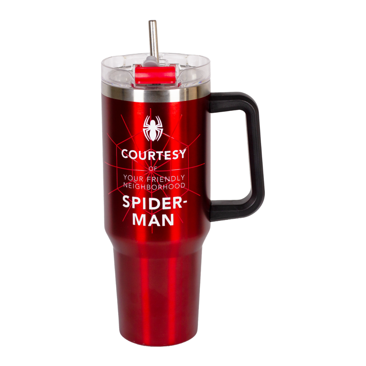 Termo De Acero Inoxidable Doble Pared Spiderman Negro FUN KIDS 1.2 Litros
