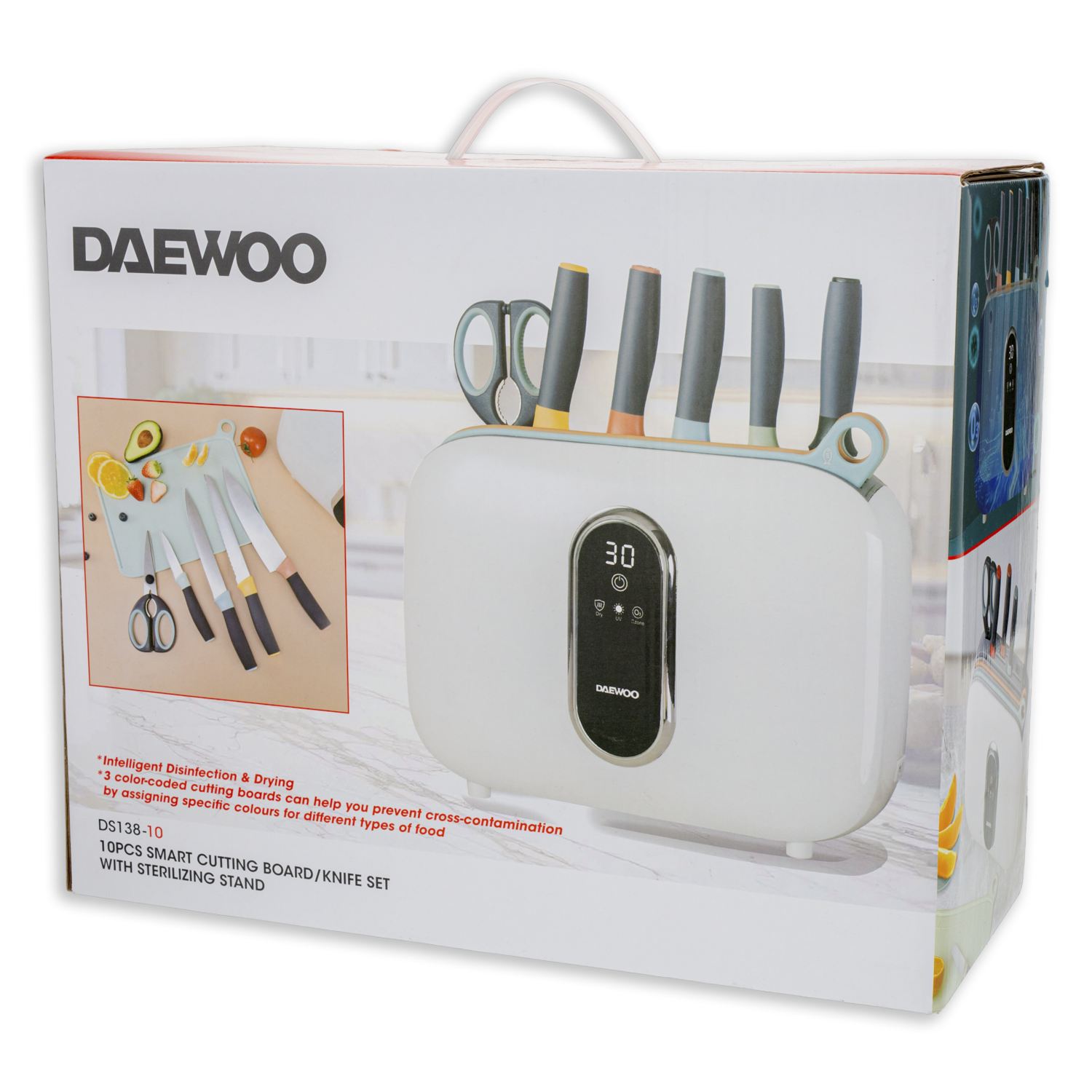 Esterilizador De Cuchillos Y Tablas De Cocina DAEWOO 10 Piezas