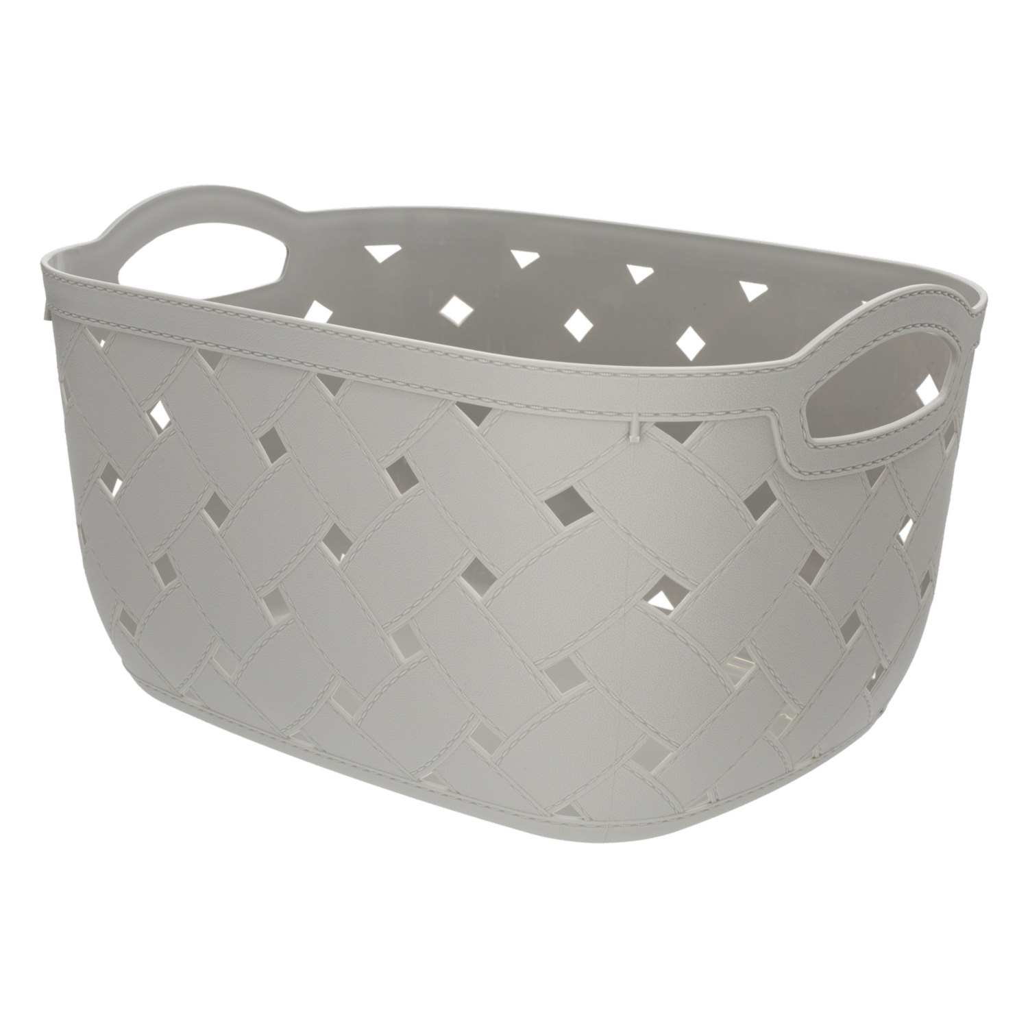 Cesto Diseño Artisan 22 Litros  Gris PLAPASA 50X38X29 Cm