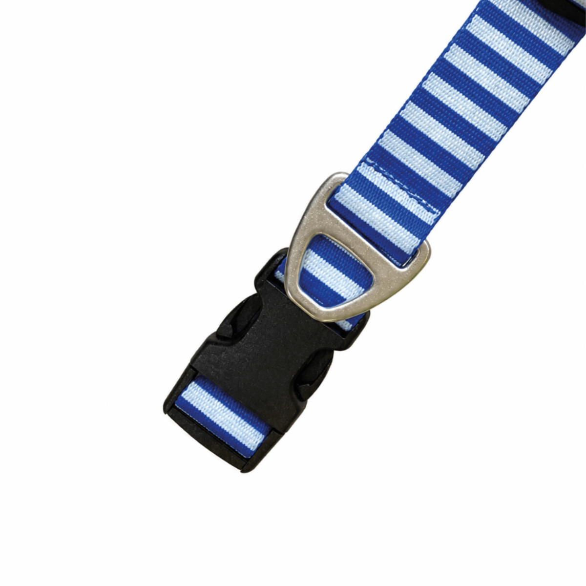 Collar Para Perro Diseño  Urbano Rayas Azul BETOVEN 1.5 Cm