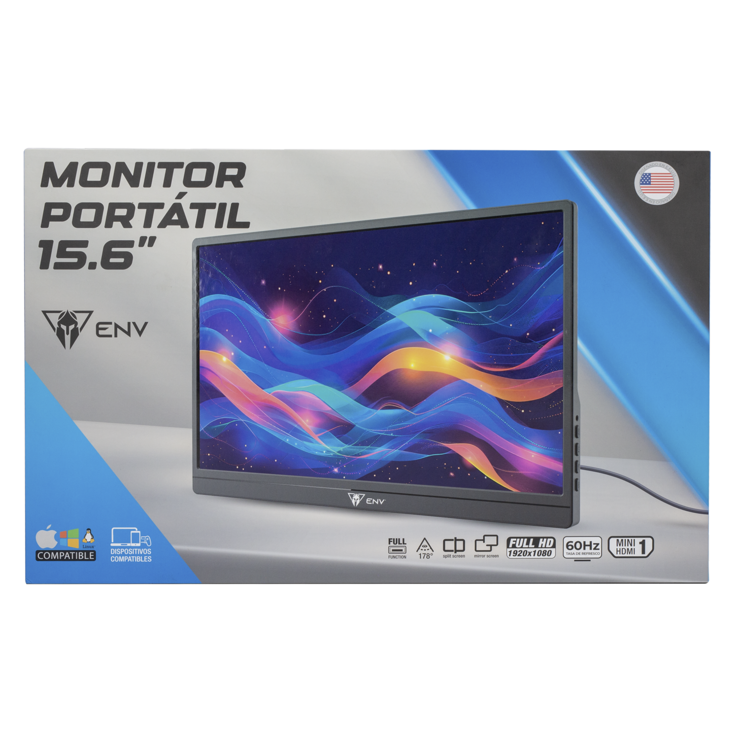 Monitor Portátil Negro ENV 15,6″