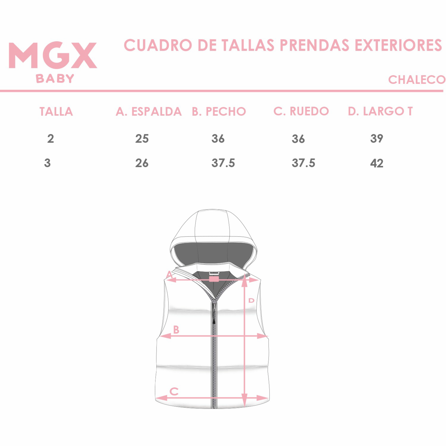 Chaleco Abierto Con Capucha Fuccia MGX