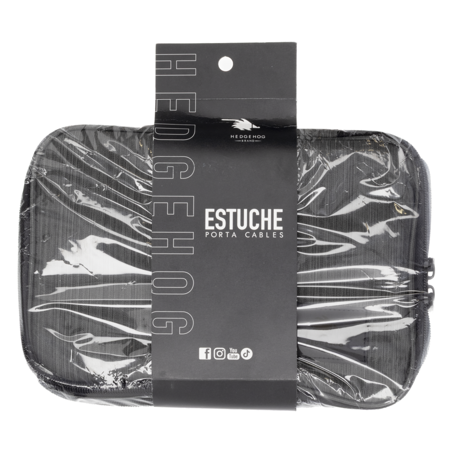 Estuche Organizador Porta Cables Gris HEDGEHOG Unidad