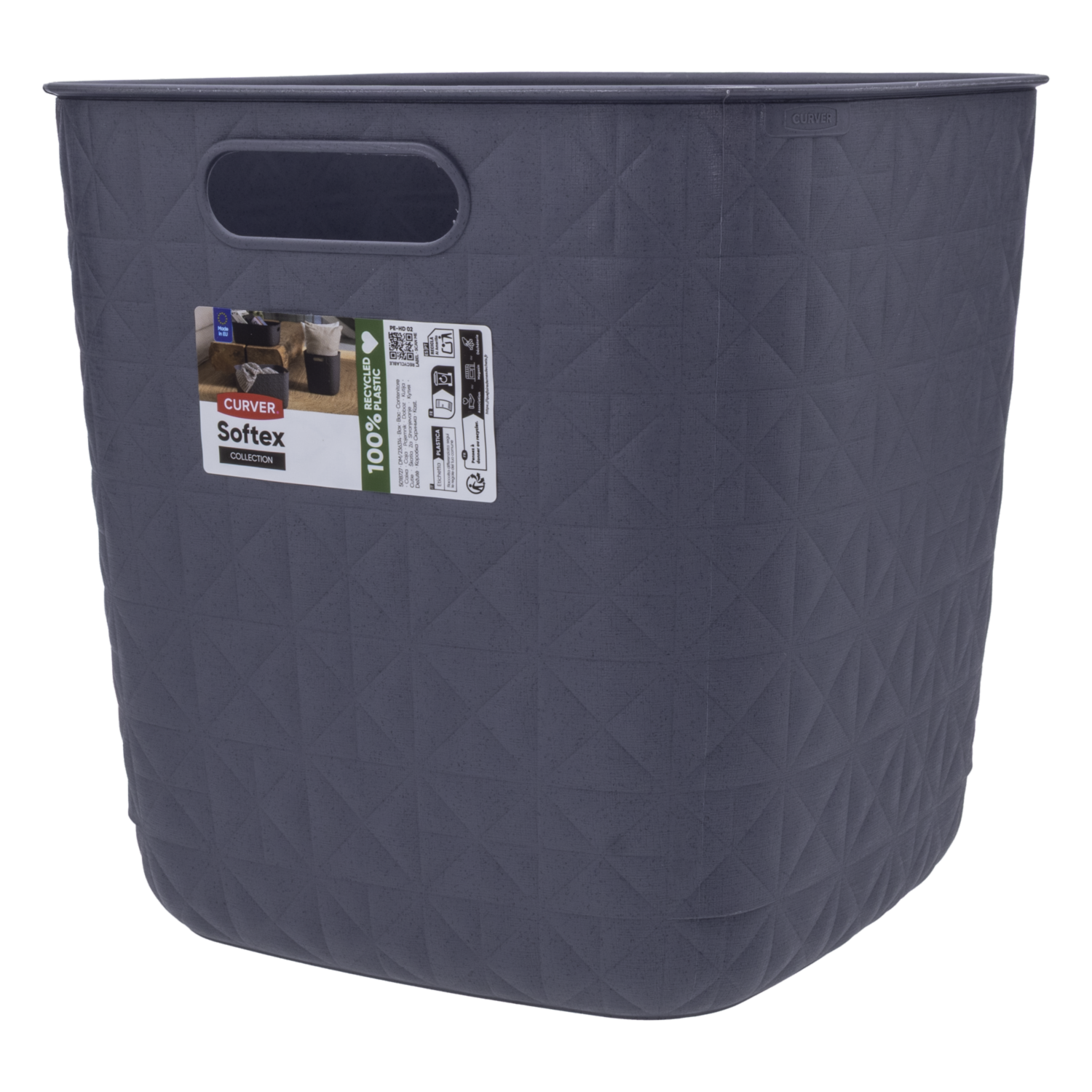 Cesto Sin Tapa Softex Gris Oscuro CURVER
