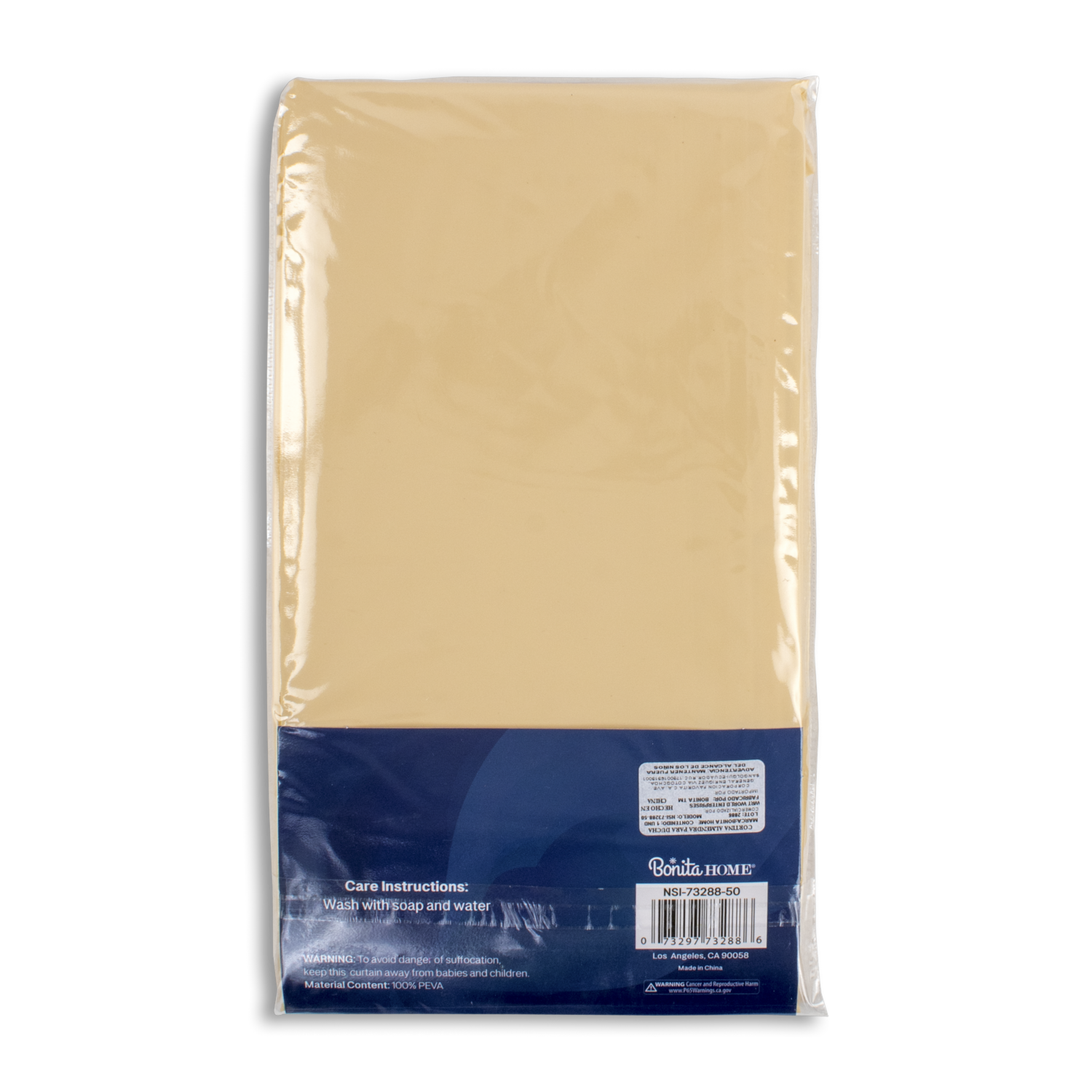 Cortina Para Ducha Almendra BONITA HOME 182 X 177 Cm