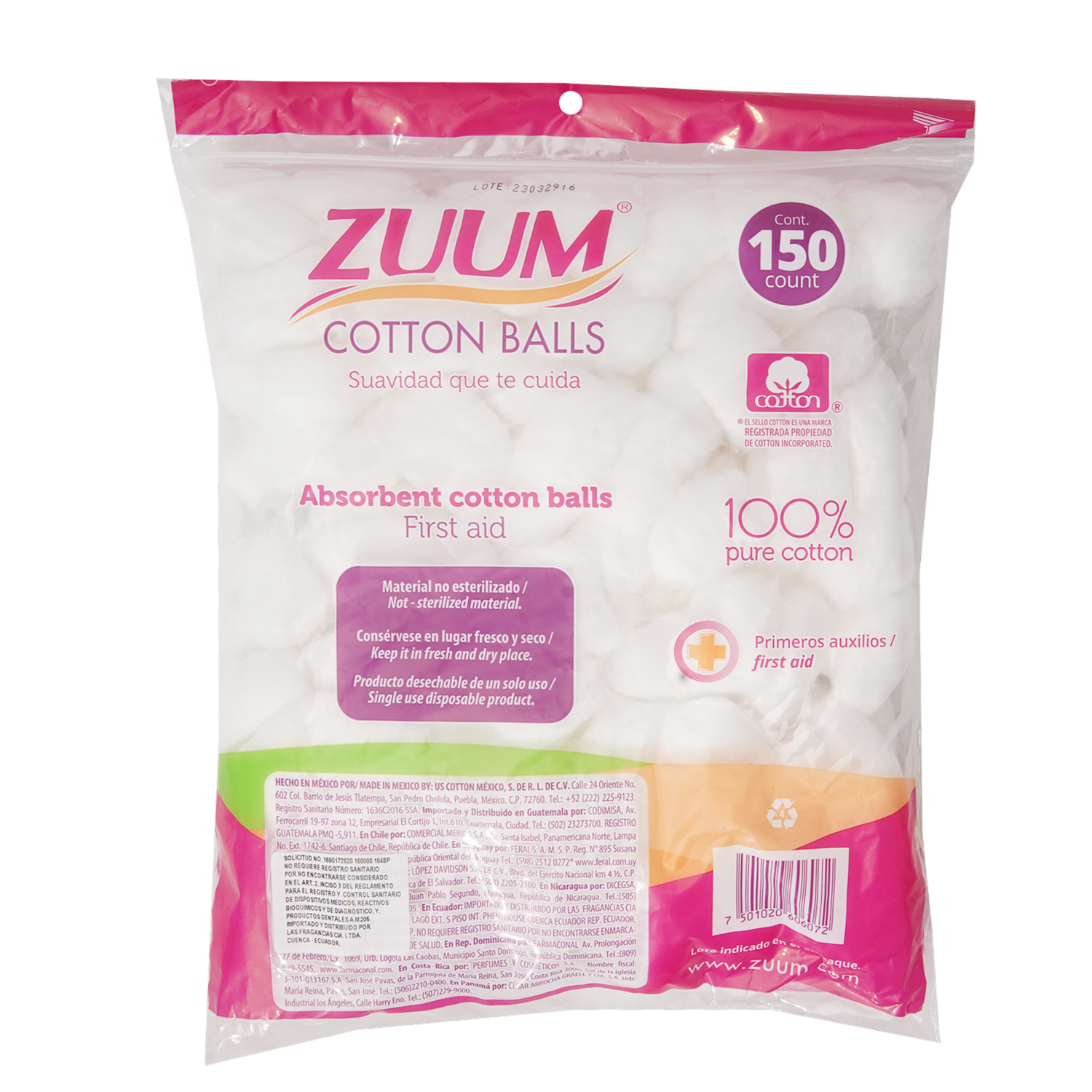 Bolitas De Algodón ZUUM X 150 Uds
