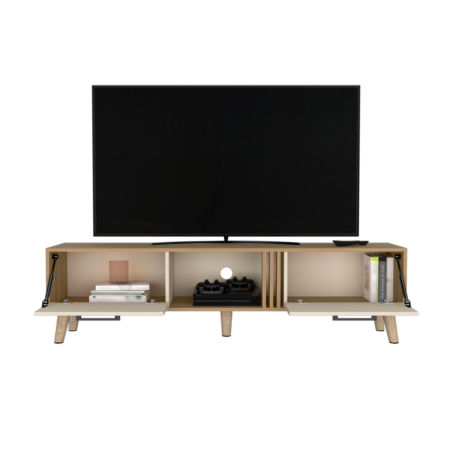 Rack De Tv 70″ Vance Fresno Y Capri RTA Mdf Y Mdp