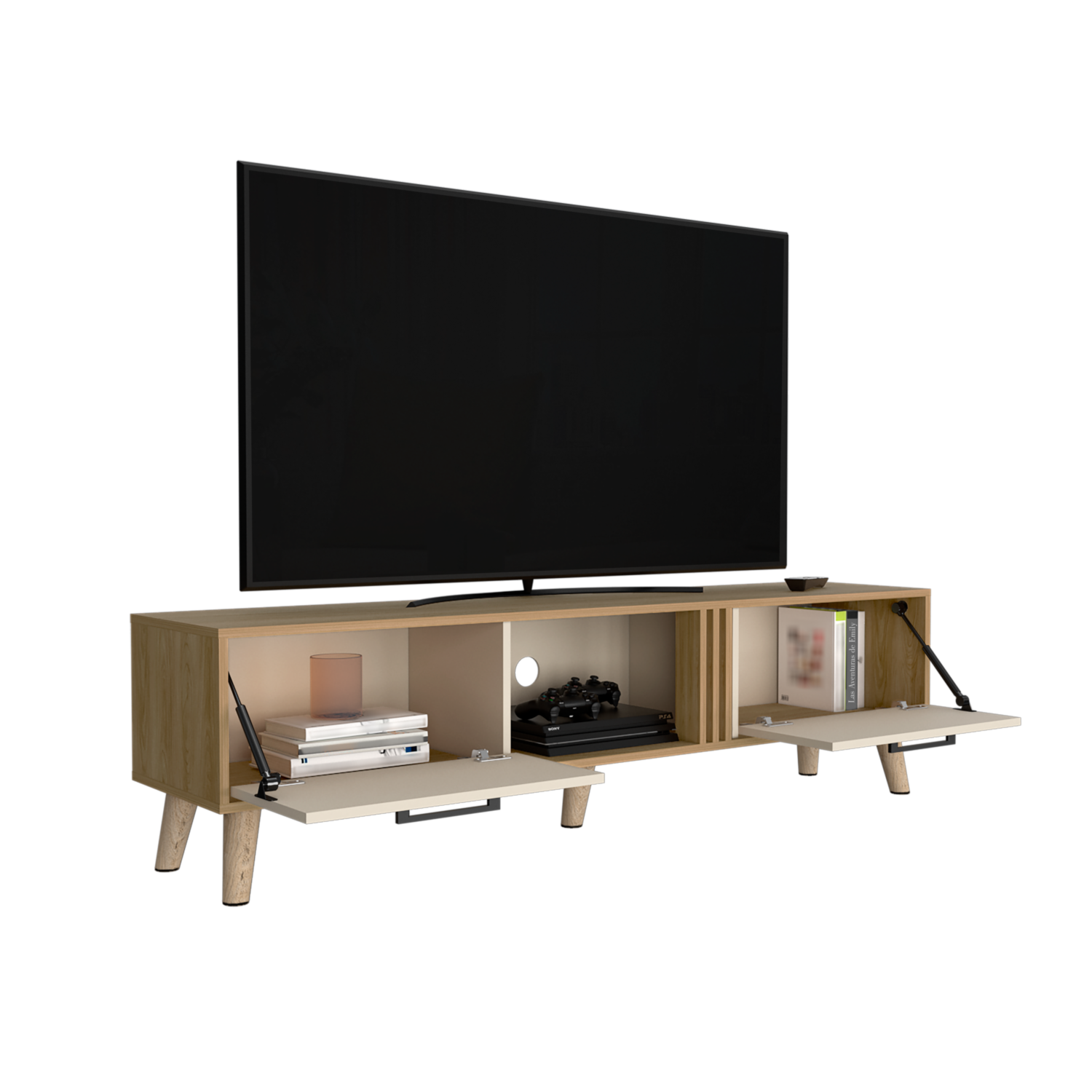 Rack De Tv 70″ Vance Fresno Y Capri RTA Mdf Y Mdp