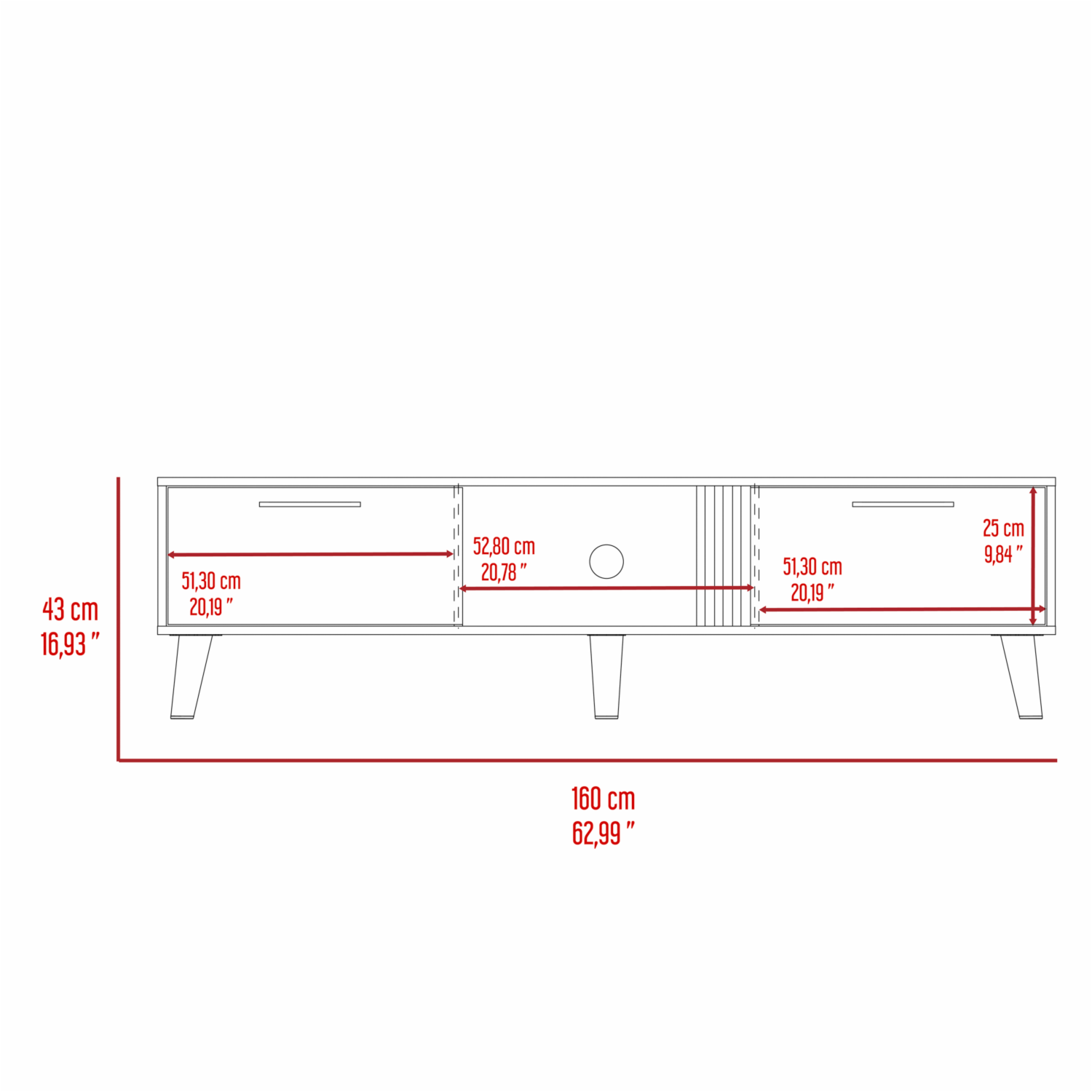 Rack De Tv 70″ Vance Fresno Y Capri RTA Mdf Y Mdp