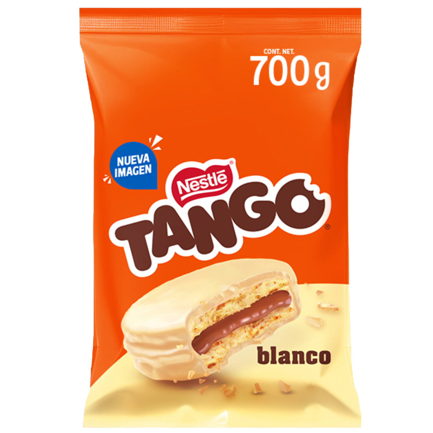 Galletas Dulces Recubiertas De Chocolate Blanco TANGO 700 G