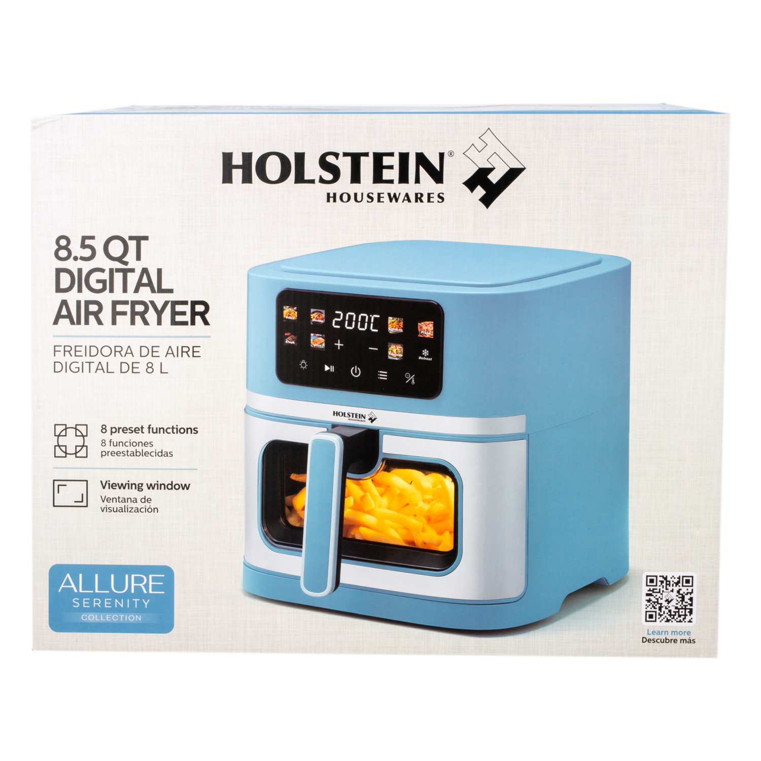 Air Fryer Digital 8 En 1 HOLSTEIN 8 Litros