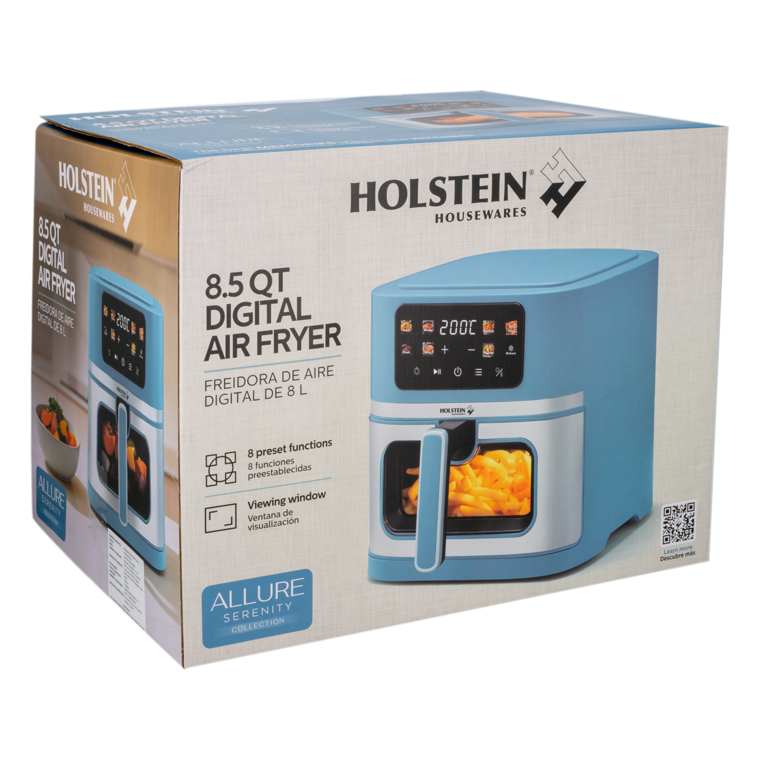 Air Fryer Digital 8 En 1 HOLSTEIN 8 Litros